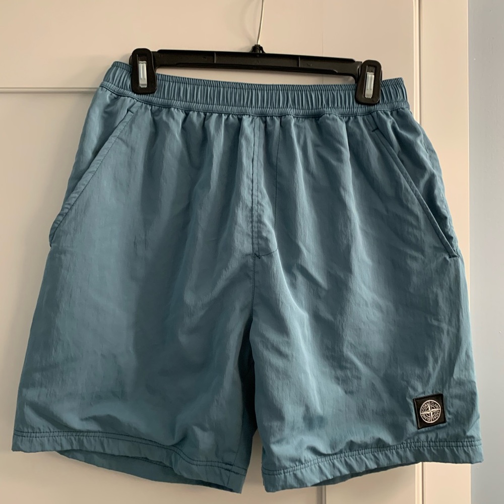 Stone Island Light Blue Swim Trunks